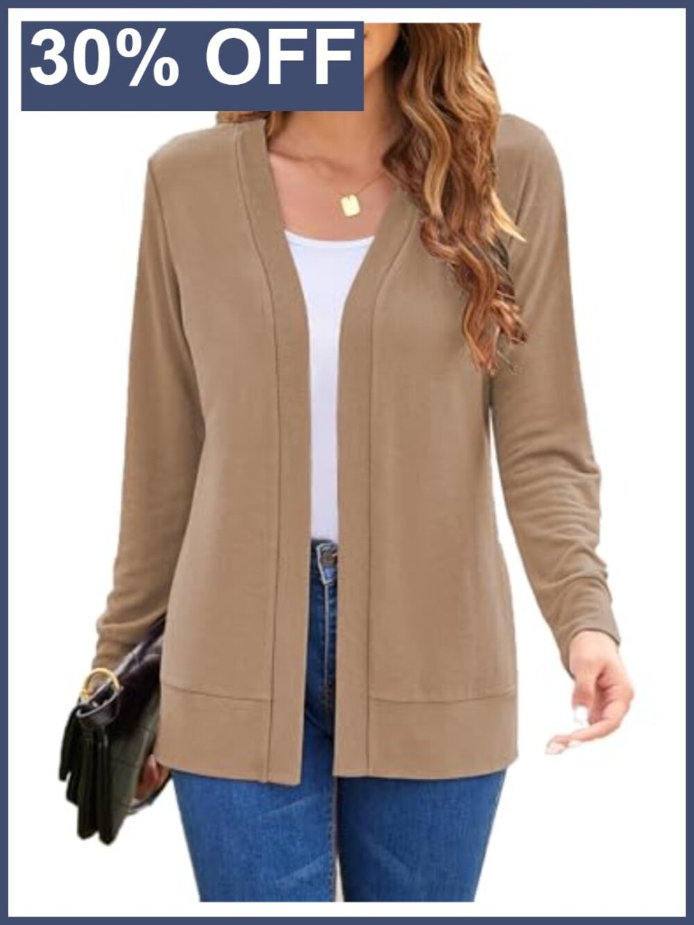 Womens Long Sleeve Open Front Lightweight Knit Cardigan Sweater